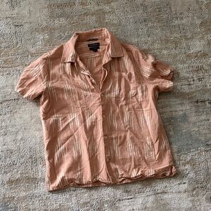 Treasure & Bond Light Coral Striped Shirt